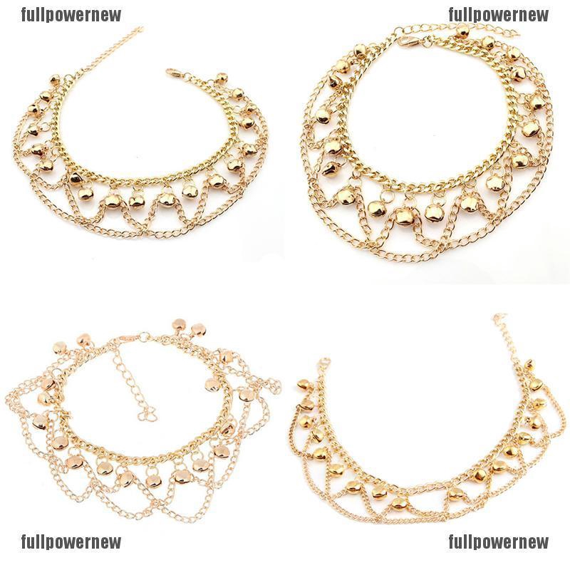 Lắc cổ chân mạ vàng / bạc đính đá pha lê | BigBuy360 - bigbuy360.vn