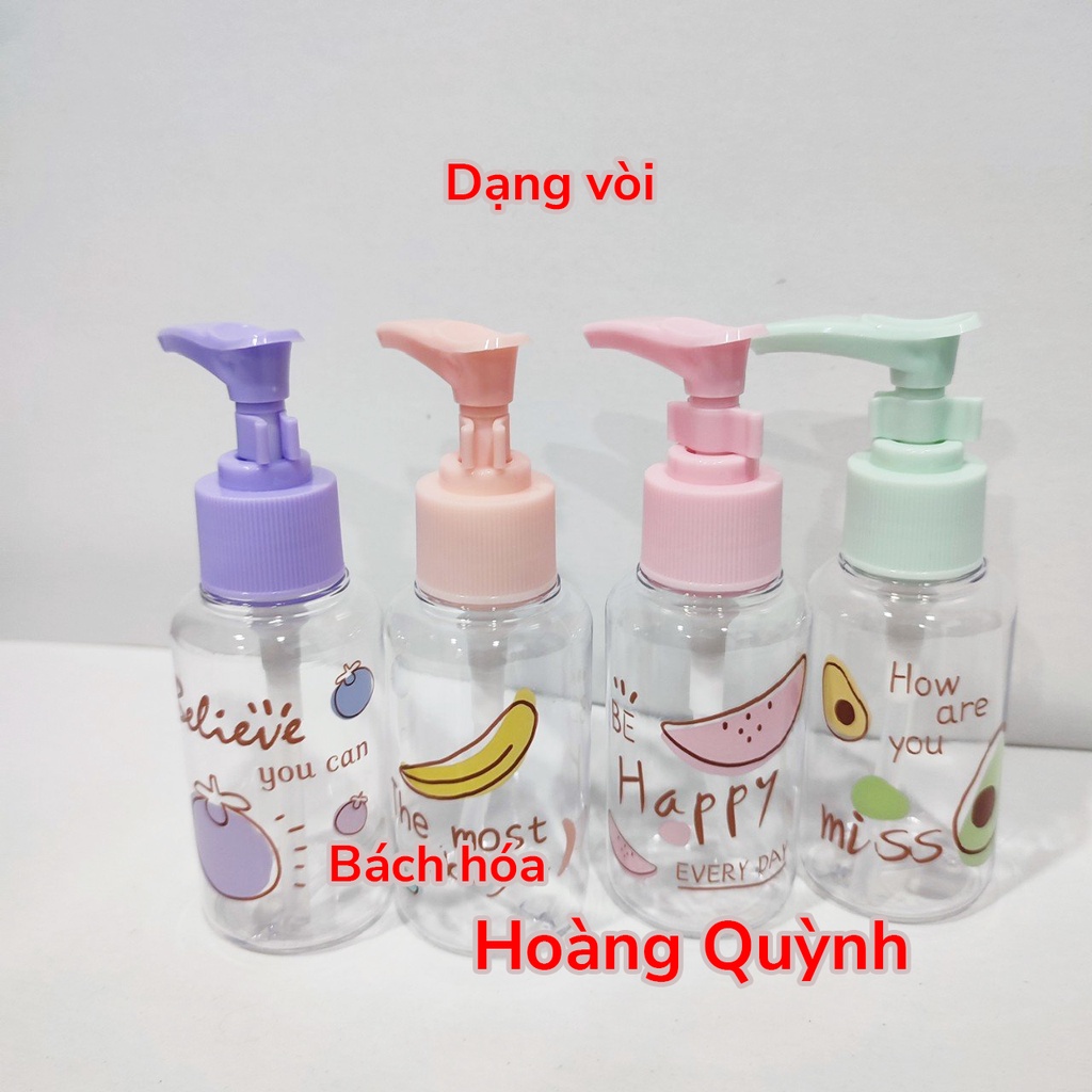 Chai chiết mỹ phẩm   mini thuận tiện du lịch họa tiết xinh xắn .
