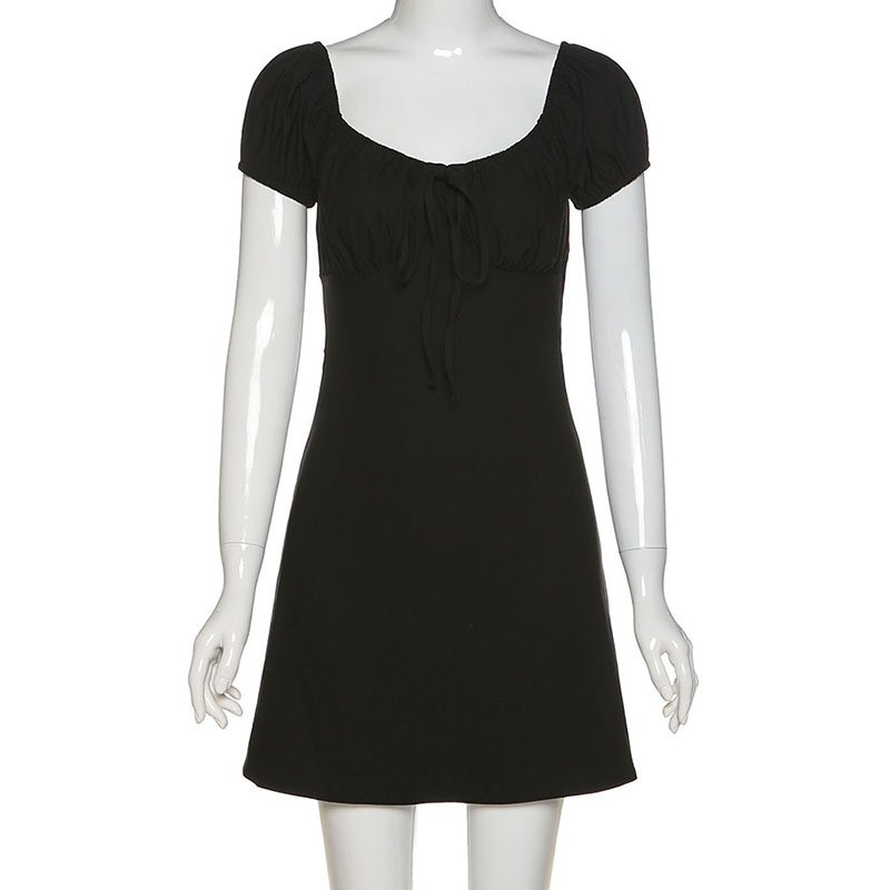 Đầm Mini Nữ Tay Phồng Cổ Khoét Sâu Gợi Cảm | BigBuy360 - bigbuy360.vn