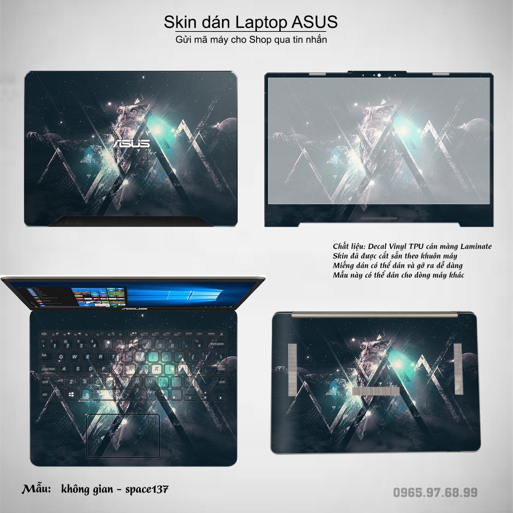 Skin dán Laptop Asus in hình không gian _nhiều mẫu 23 (inbox mã máy cho Shop)