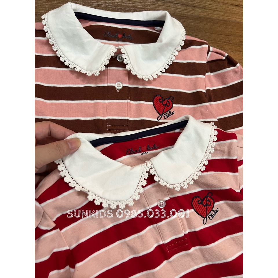 Áo thu đông bé gái Eland kids cổ sen