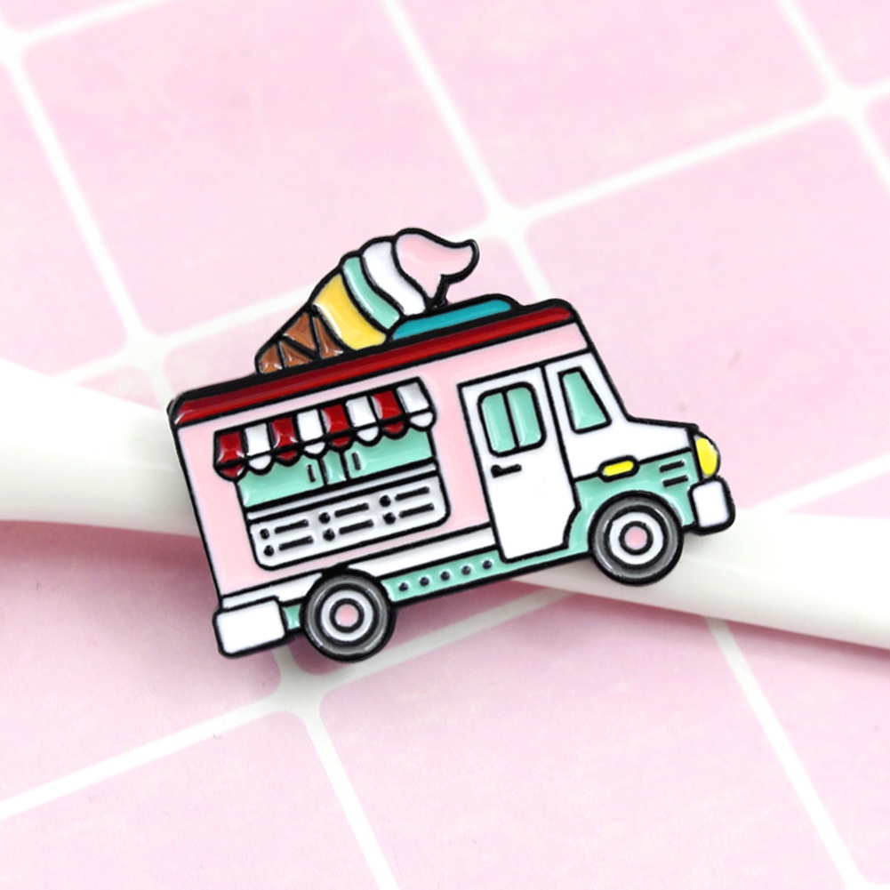 YOML✔Multicolor Enamel Ice Cream Car Badge Collar Lapel Brooch Pin Clothes Jewelry