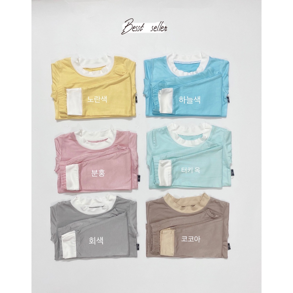 Đồ Bộ Dài Tay Thun Lạnh Nền Màu Trơn Cực Đẹp Cho Bé - Bộ Dài Tay Bé Trai Bé Gái Namkidshop (QATE370) - Hàng nhập khẩu