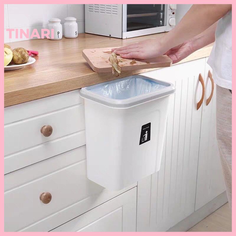 Thùng Rác Thông Minh Treo Tủ Bếp, Phòng Tắm Có Nắp Đậy Tiện Lợi