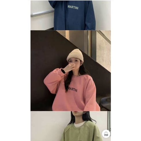 Áo sweater chữ martini chất liệu nỉ bông ulzzang | BigBuy360 - bigbuy360.vn