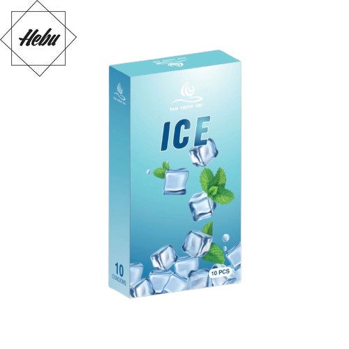 Bao cao su tâm thiện chí ice siêu mỏng kéo dài thời gian 1 hộp 10 cái hebuhome