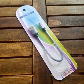 Cáp sạc lighting usb microcom 0.2m dây dù dành cho iphone dùng sạc dự phòng
