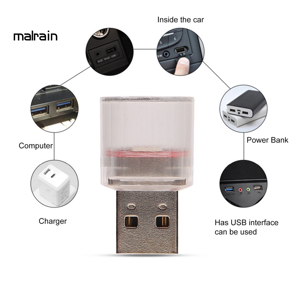 Đèn LED USB Siêu Nhẹ Chuyên Dụng Cho Nội Thất Xe Hơi