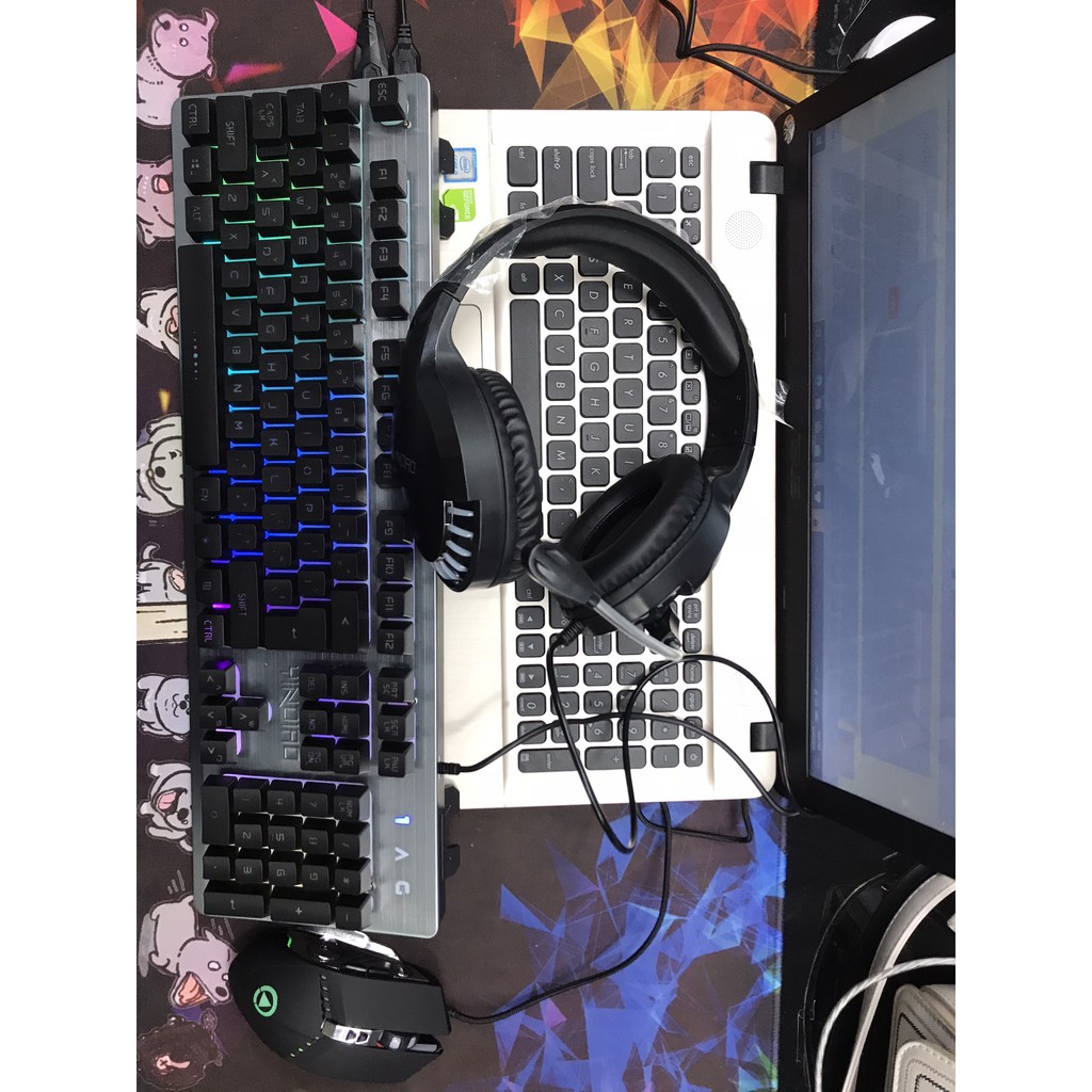 Combo Bộ Bàn Phím Giả Cơ K002 Black LED RGB - Tai nghe Gaming Q2 - Chuột Gaming G3 PRO - Pad Chuột ( BH 1 năm ) | BigBuy360 - bigbuy360.vn
