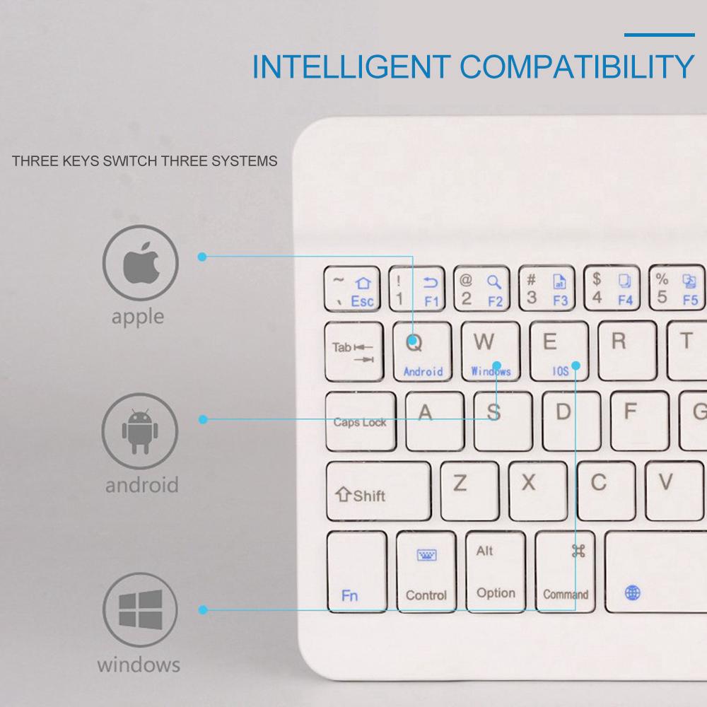 Bàn Phím Bluetooth Không Dây Cho Ios Android Windows Pc Ipad Tablet Pc