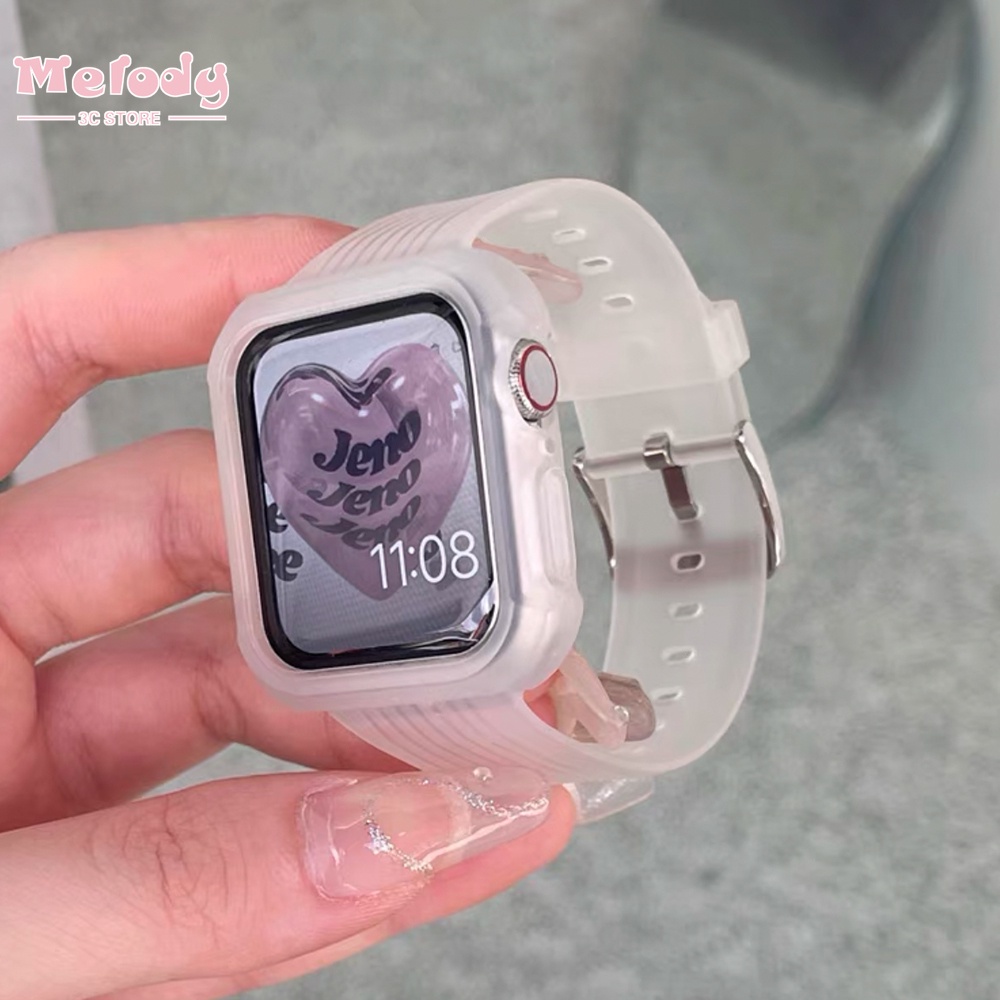 Dây Đeo Trong Suốt Cho Đồng Hồ Thông Minh iwatch 45 / 44 / 42 / 41 / 40 / 38mm series 7 / 6 / 5 / 4 / 3 / SE