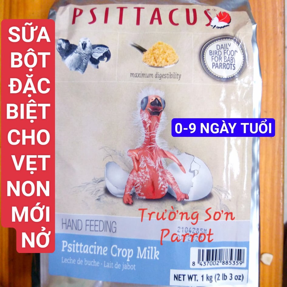 100g/200g Sữa bột chuyên dụng cho chim vẹt non mới nở từ 0-9 ngày tuổi - CÔNG THỨC NUÔI DƯỠNG BẰNG TAY của TÂY BAN NHA