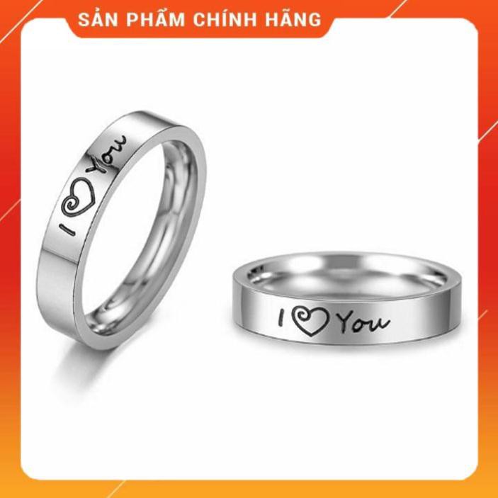 NHẪN CẶP I LOVE YOU, NHẪN ĐÔI TÌNH NHÂN INOX