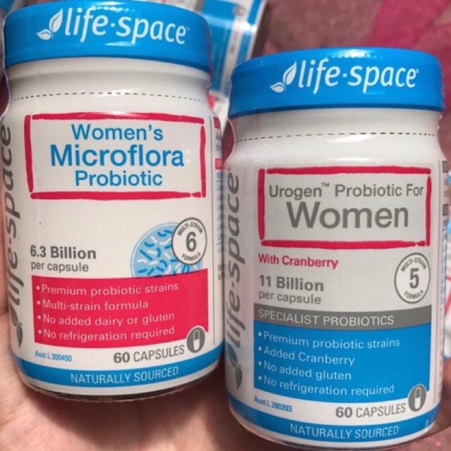 Men vi sinh / tiêu hóa cho phụ nữ / mang thai / bầu bú Life Space Lifespace Women’s Urogen / Microflora Probiotic