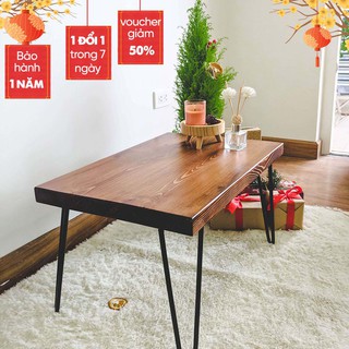 Bàn Trà Gỗ Thông Chân Sắt, Trọng Lượng Nhẹ+Dễ Tháo Lắp+Gỗ Thông Nhập Khẩu, SP Dành Cho Tín Đồ Decor, Phong Cách  Vintage