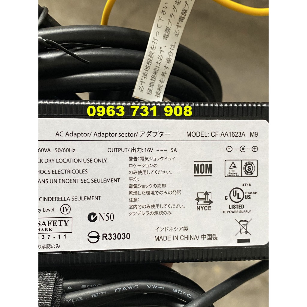 Sạc laptop Panasonic 16V-5A loại tốt