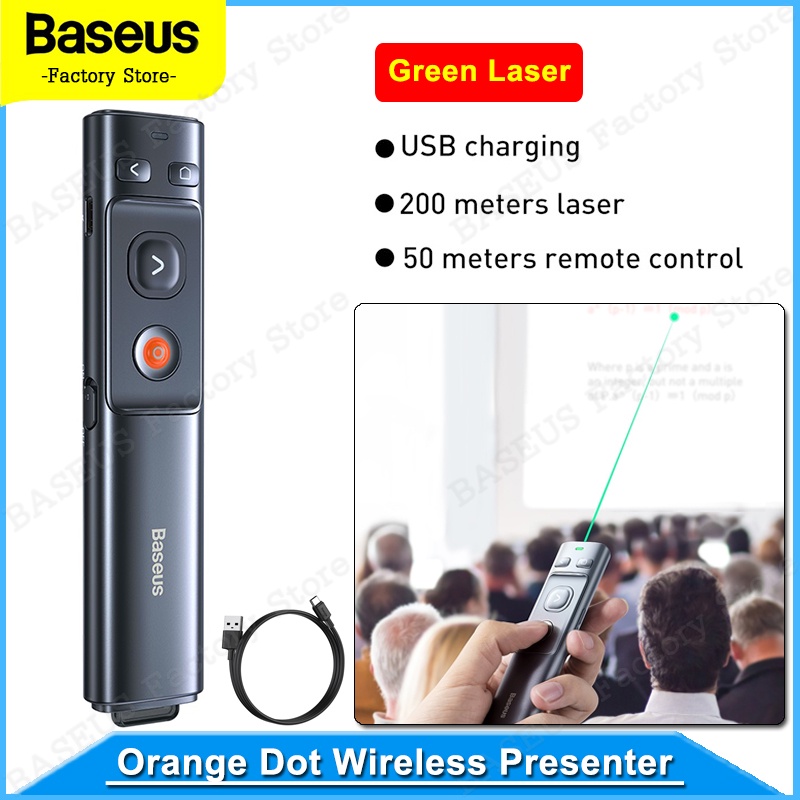 Bút Thuyết Trình Điều Khiển Từ Xa Baseus 2.4GHz Type-C Kết Nối Bluetooth Cổng Sạc USB
