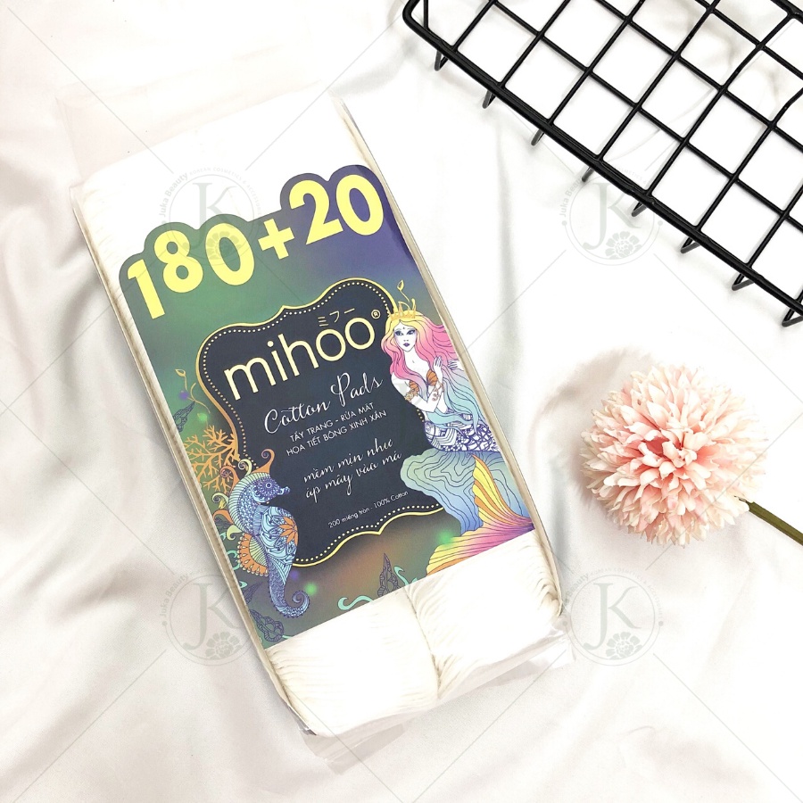 Bông tẩy trang Mihoo cotton 200 miếng