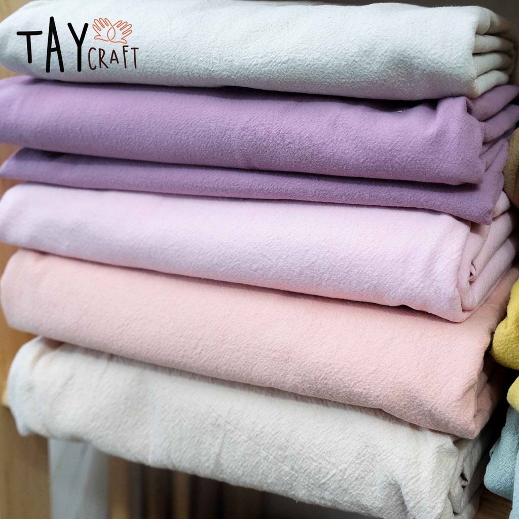 Vải cotton crepe nhăn  190gr KT 50x140cm