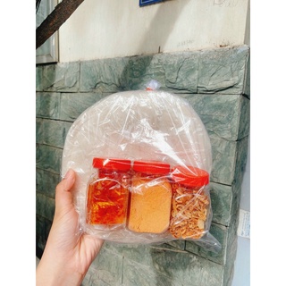 Combo bánh tráng sate muối hành-set bánh tráng phơi sương muối tôm hành phi sate