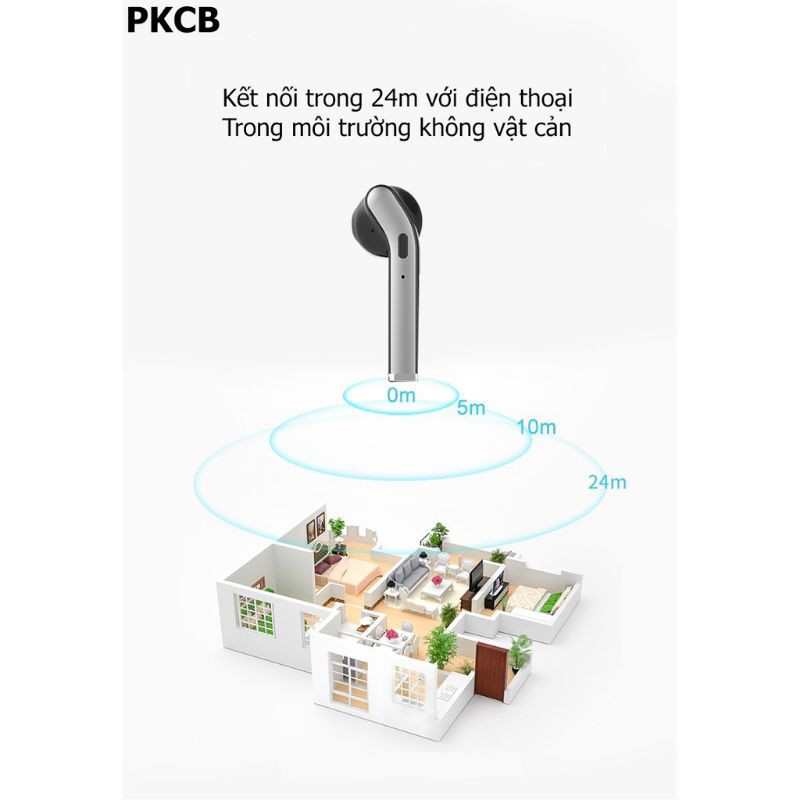 [Hàng Chính Hãng] Tai nghe nhét tai TWS Bluetooth 5.0 pin 4 đến 8 Giờ PKCB79 Đen Hàng Chính Hãng