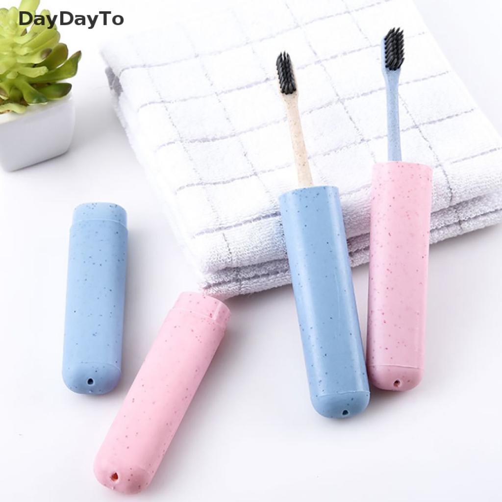 Hộp Đựng Bàn Chải Đánh Răng Bằng Rơm Lúa Mì Tiện Dụng Mang Theo Du Lịch