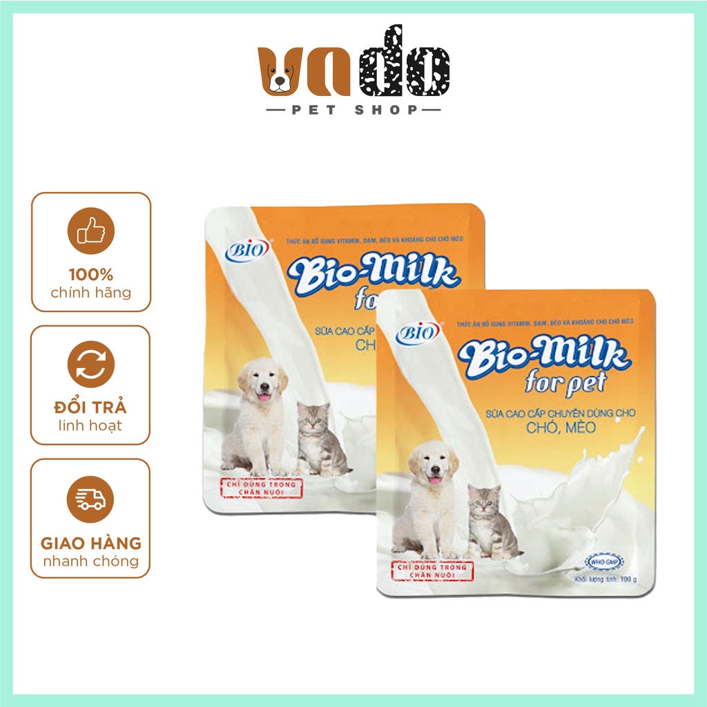 Bio Milk sữa dành cho chó mèo - túi 100gr