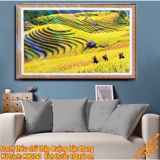 Tranh thêu Ruộng bậc thang MN0140