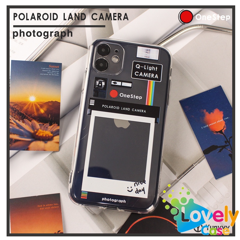 🌈Ready Stock💝iPhone 12 SE 2020 11 Pro Max XR XS X 6S 7 8 Plus XS Max Polaroid for Mobile That Can Hold Photo Polaroid for Mobile Phone Case Shockproof Silicone Protective Cover
