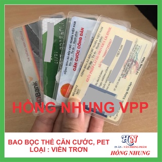 [SALE] BAO BỌC THẺ CĂN CƯỚC, THẺ ATM, THẺ PET - LOẠI CÓ NẮP, MÀU TRẮNG TRONG