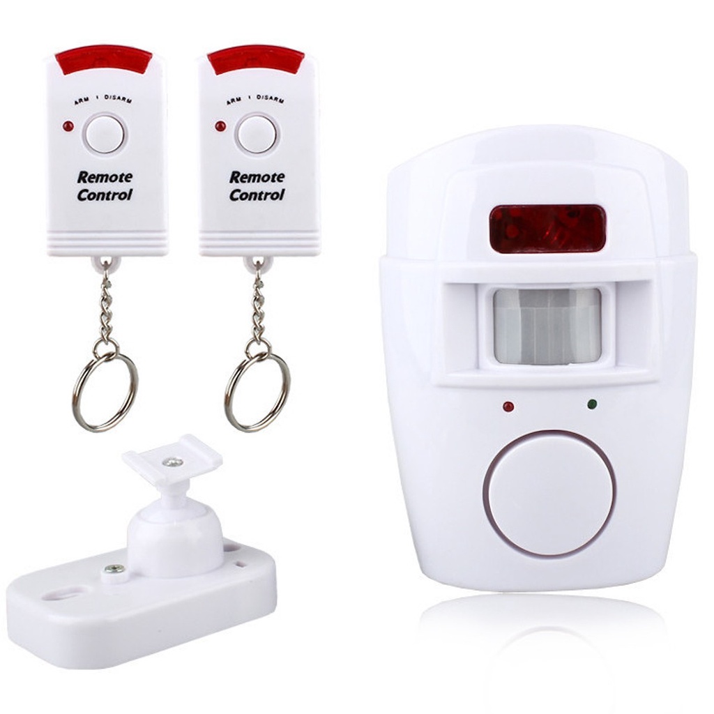 Báo động chống trộm có ĐKTX V2 cảm biến cực nhạy, còi hú báo động to - video thực tế