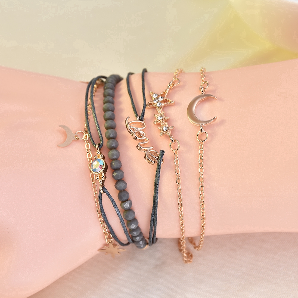 Bộ 6 vòng đeo tay kiểu dáng thời trang phong cách boho dành cho nữ