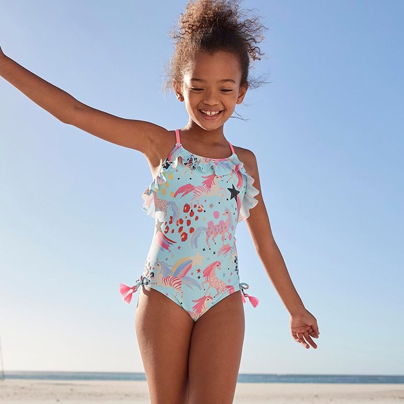 Bộ Đồ Bơi Một Mảnh Hở Lưng Họa Tiết Da Báo Thời Trang Mùa Hè Cho Bé Gái 1-5 Tuổi