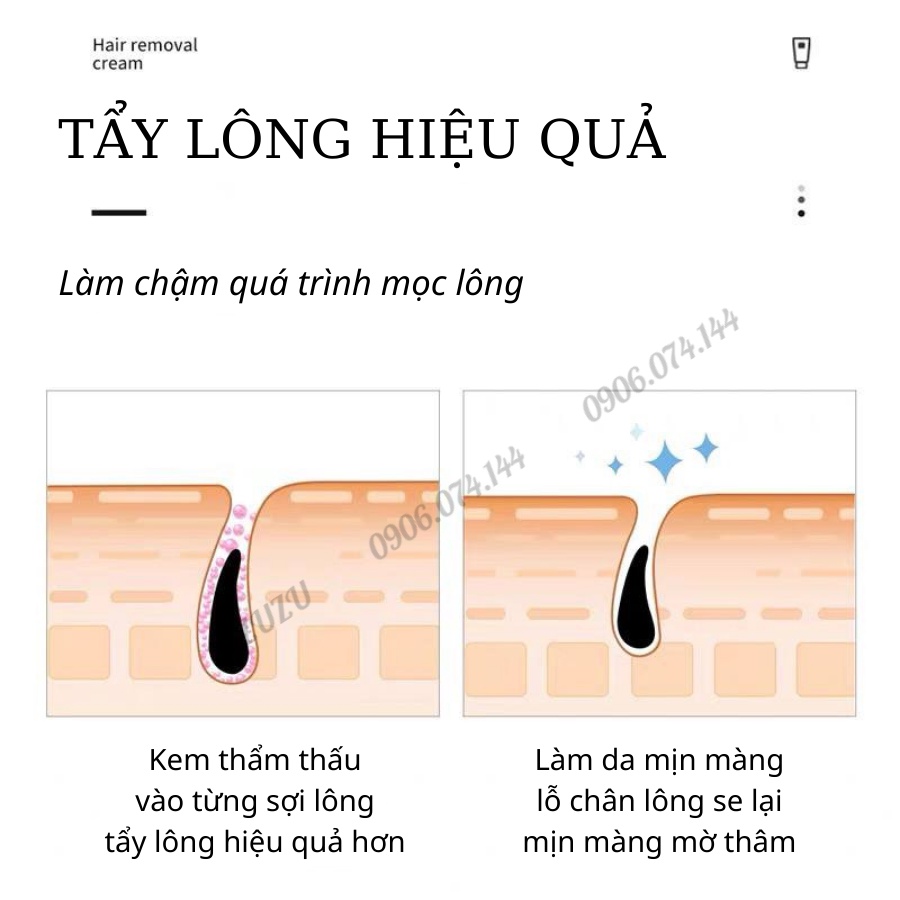 Tẩy Lông, Kem Tẩy Lông Hàng Nội Địa Trung An Toàn Hiệu Quả