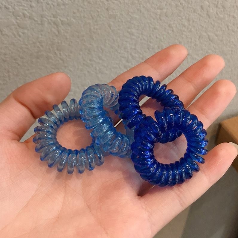 Dây Cột Tóc Dạng Dây Điện Thoại Màu Gradient Thời Trang Hàn Quốc Cho Nữ