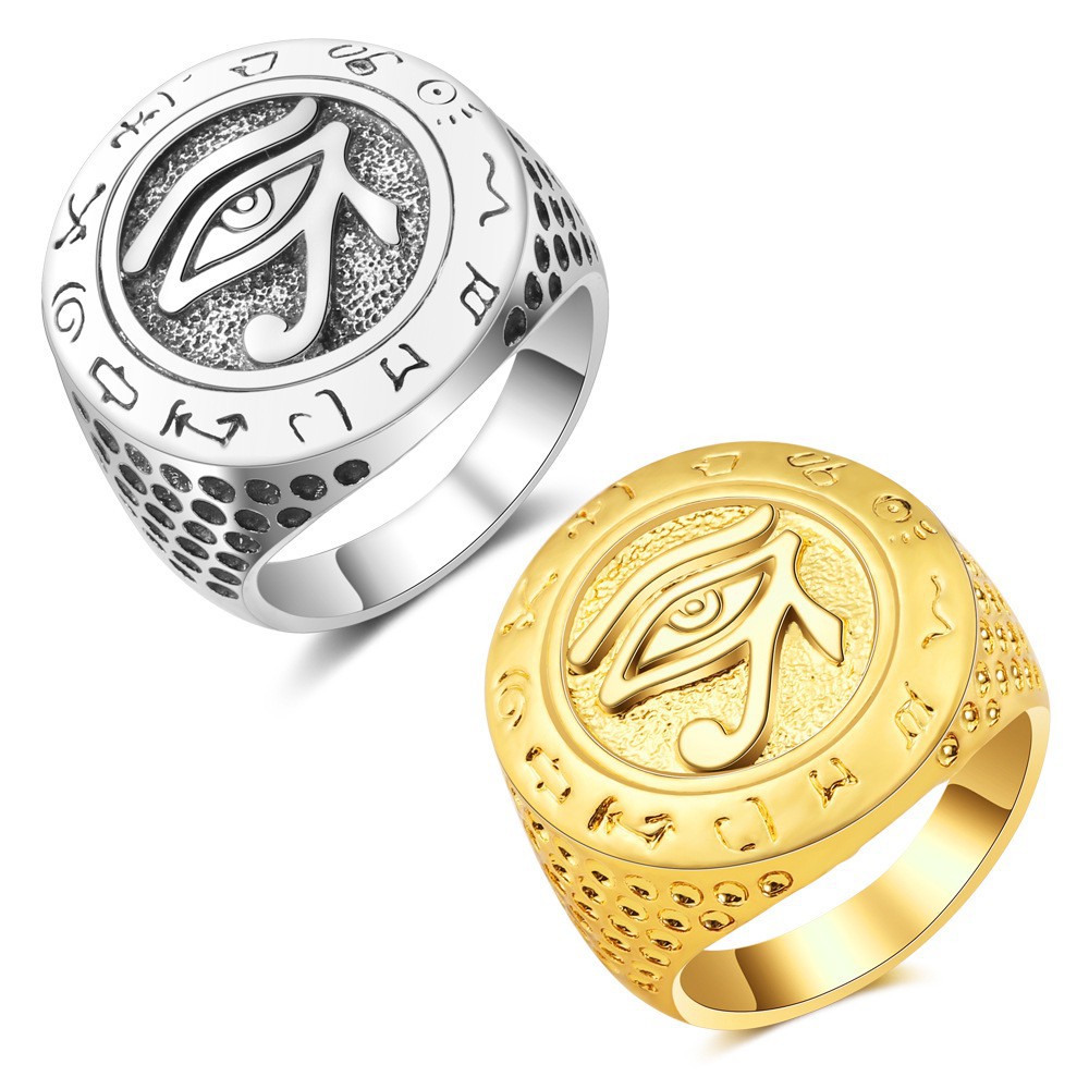 Nhẫn Bạc Thời Trang Nam Nhẫn Horus Eye Của Ai Cập Cổ Đại