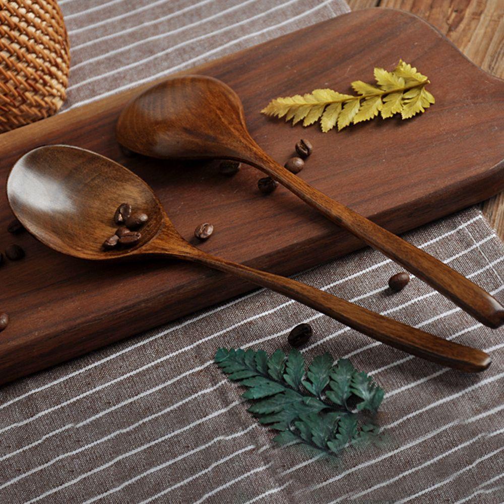 HARRIETT Muỗng Gỗ Cán Dài Không Dính Đa Năng Phong Cách Nhật Bản