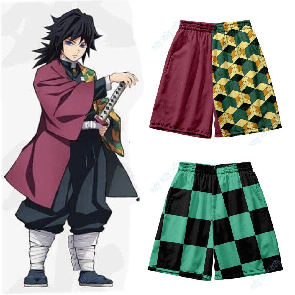 Quần Short Hóa Trang Nhân Vật Anime Demon Slayer Tomioka Giyuu/Zenitsu/Nezuko/Tanjiro