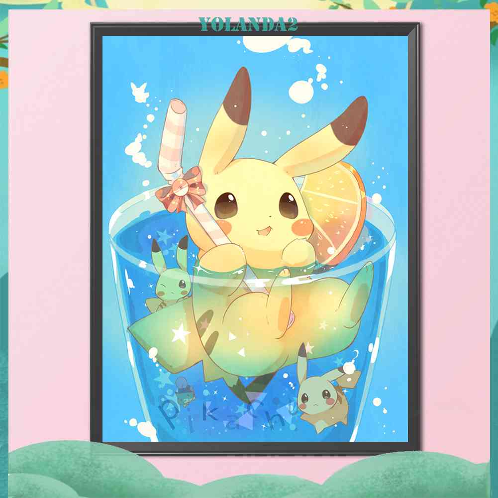 Toàn Bộ Bộ Tranh Thêu Chữ Thập 11CT DIY Hình Pokemon