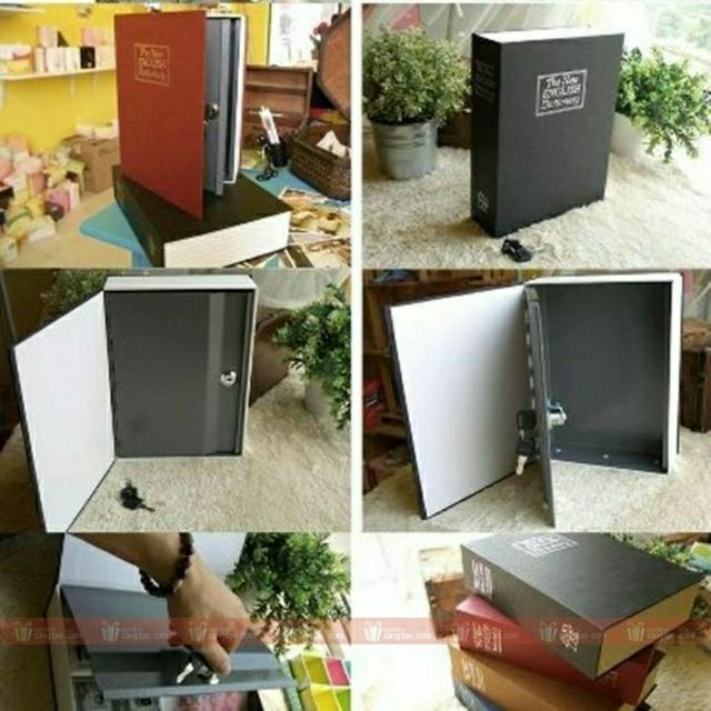 Két sắt ngụy trang hình quyển sách size vừa 24cm