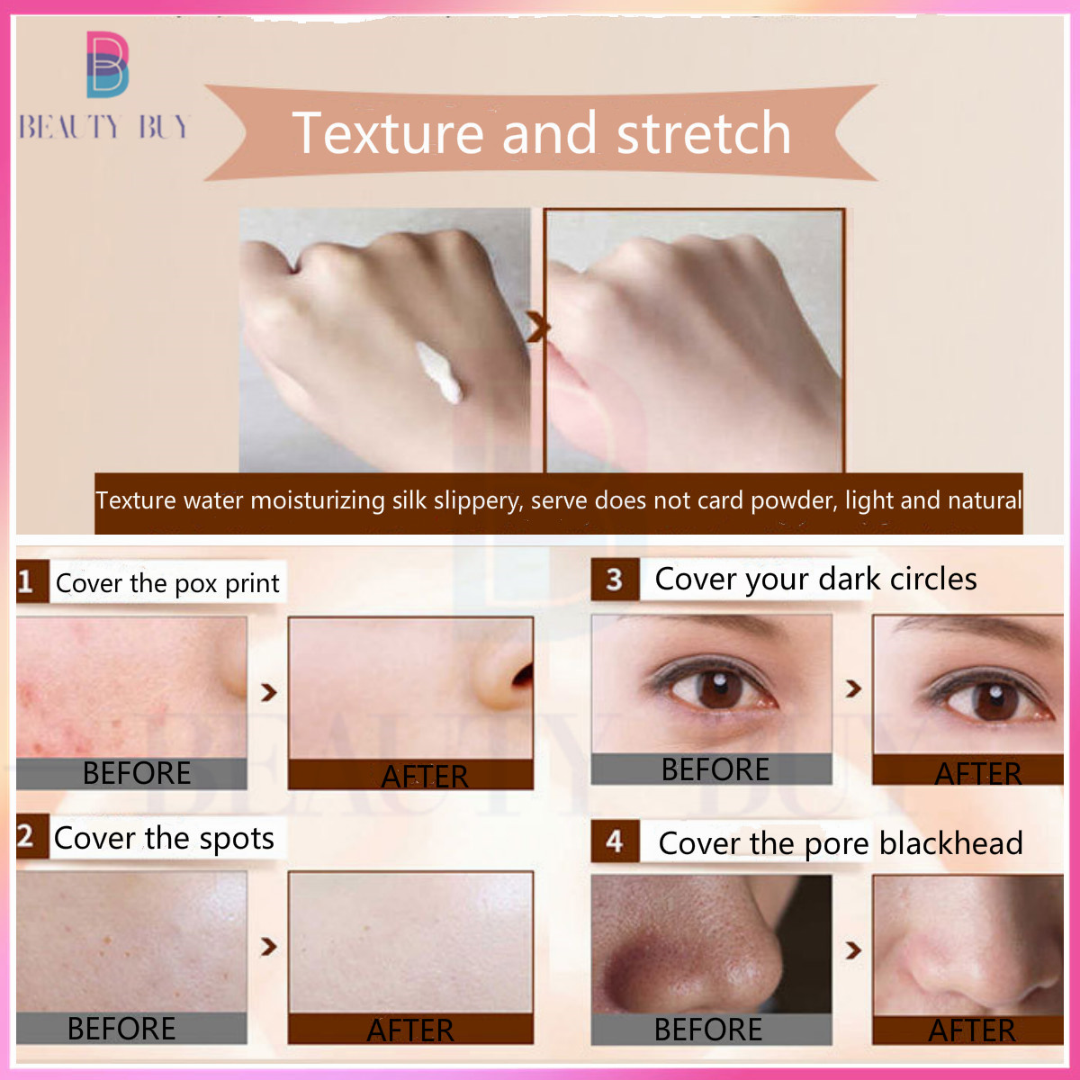 (Hàng Mới Về) Kem Bb Che Khuyết Điểm Dưỡng Ẩm Kiểm Soát Dầu Trang Điểm Lâu Trôi 6137 | BigBuy360 - bigbuy360.vn