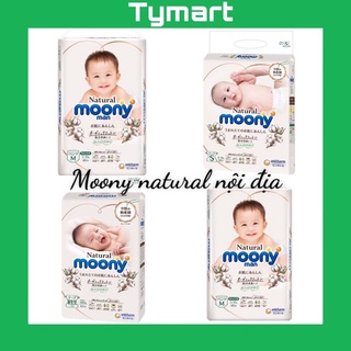 Tã bỉm dán/quần moony natural siêu cao cấp hữu cơ nb63/s58/m46/l38/m46/l36/xl32