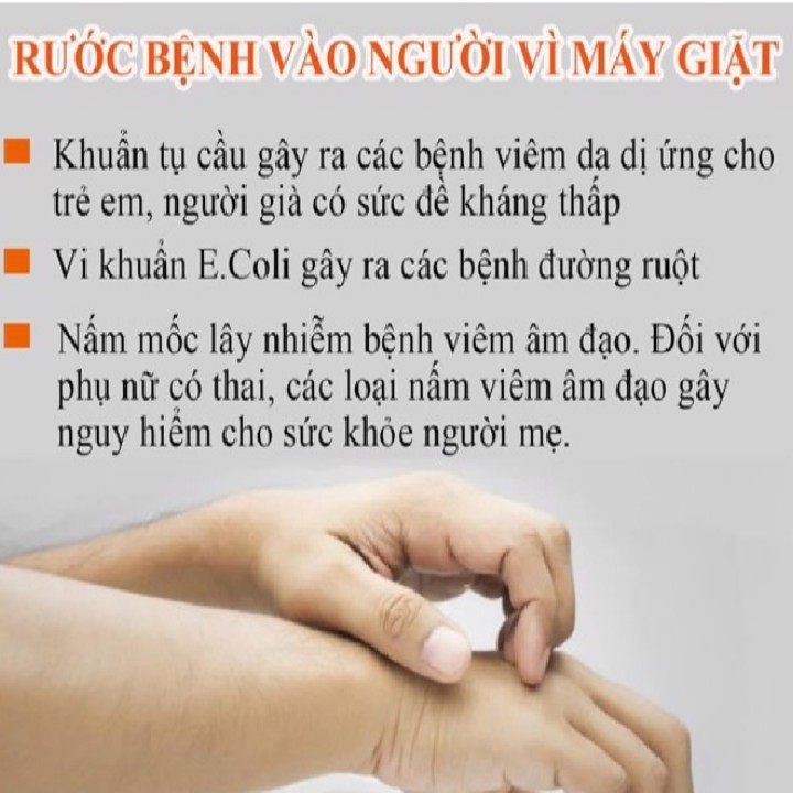 Bột tẩy lồng máy giặt MAO BAO ion bạc khử khuânr cặn bẩn trong lồng máy giặt