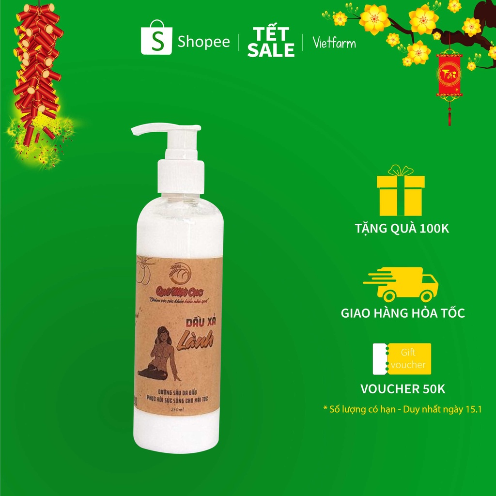 Dầu Xả Tóc ORGANIC - QUÊ MỘT CỤC - 250ml