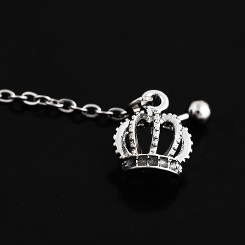 Khuyên vành tai hình vương miện bằng thép y tế