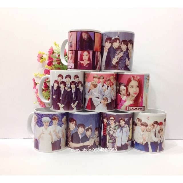 Cốc in hình kpop BTSs wanna one plackpink exid twice....