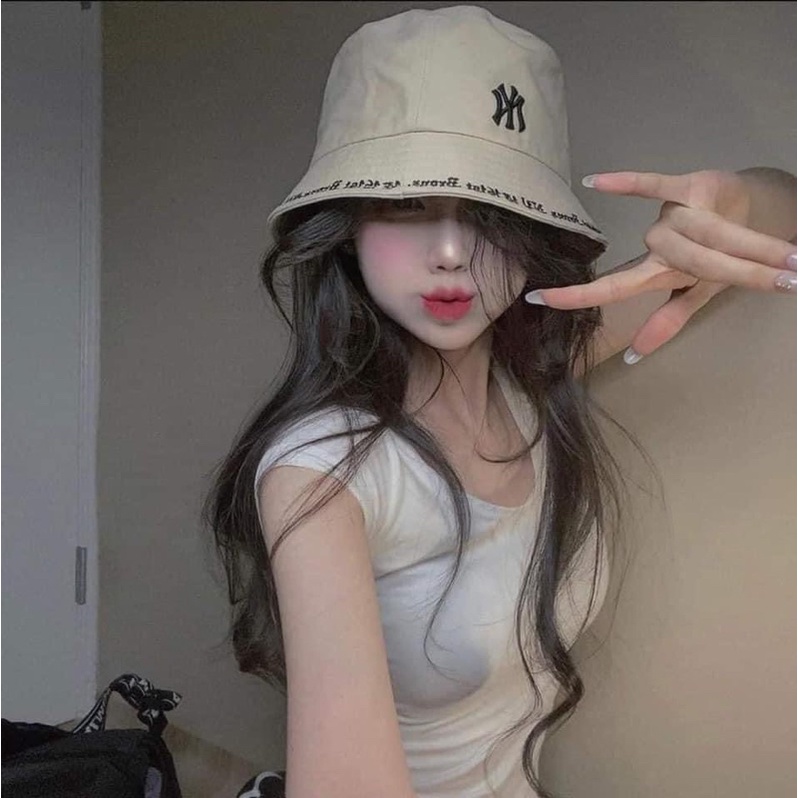 (HÀNG XUẤT XỊN) Mũ / nón bucket N12 NEW/YORK BUCKET HAT BLACK Made in Viet/nam full tem tag One size