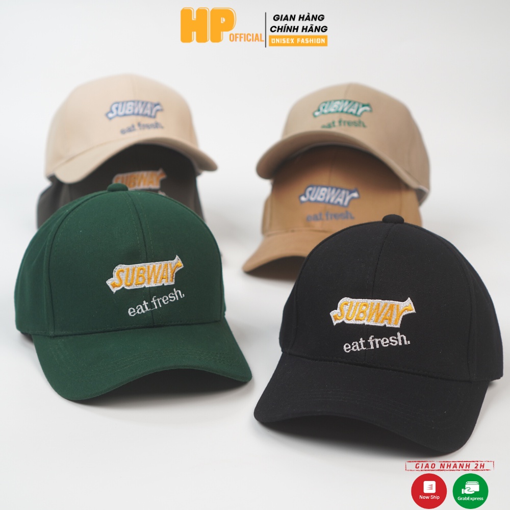 Mũ lưỡi trai ❤️ Nón kết thêu chữ SUBWAY chất kaki cao cấp form unisex nam nữ N65 - Happy Style
