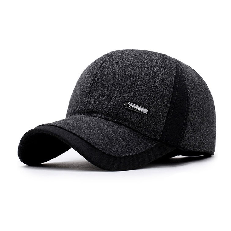 Mũ lưỡi trai mùa đông – Nón kết logo lệch Sport line màu cực ấm áp