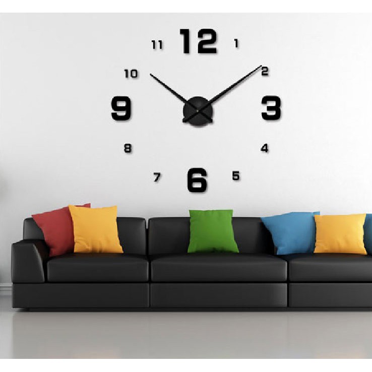 Đồng Hồ Treo Tường Màu Đen Đường Kính 70-130Cm